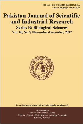 					View Vol. 60 No. 3 (2017): Pakistan Journal of Scientific & Industrial Research - Series B: Biological ciences
				